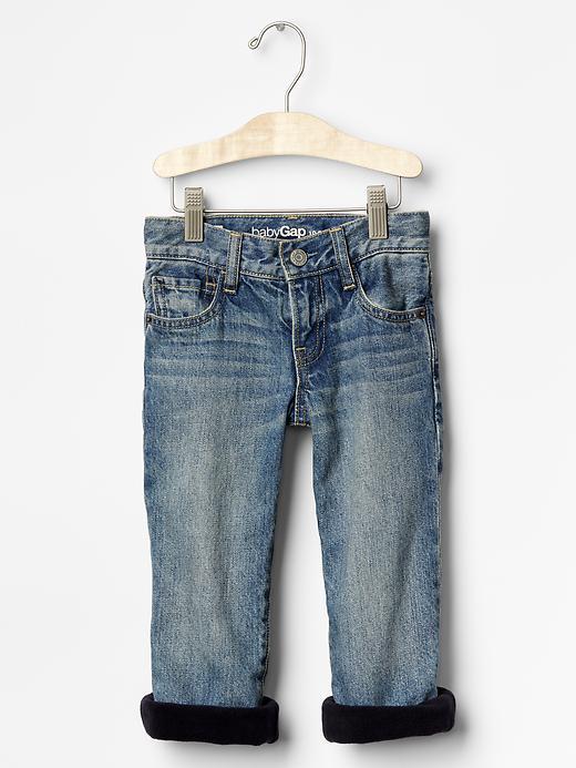 Gap 1969 Fleece Lined Original Fit Jeans - Light Wash