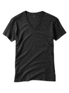 Gap The Essential Deep V Neck T - Dark Charcoal