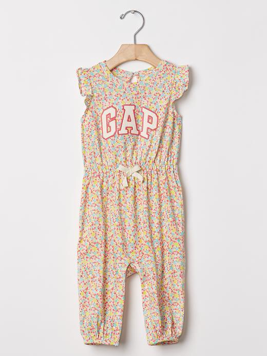 Gap Logo Floral Flutter One Piece - Ivory Frost