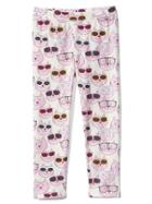 Gap Print Stretch Jersey Leggings - Pink Cat