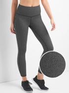 Gap Gfast High Rise Herringbone 7/8 Leggings - Black Herringbone