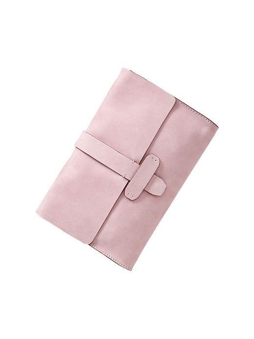 Gap Leather Flap Clutch - Pink Cameo