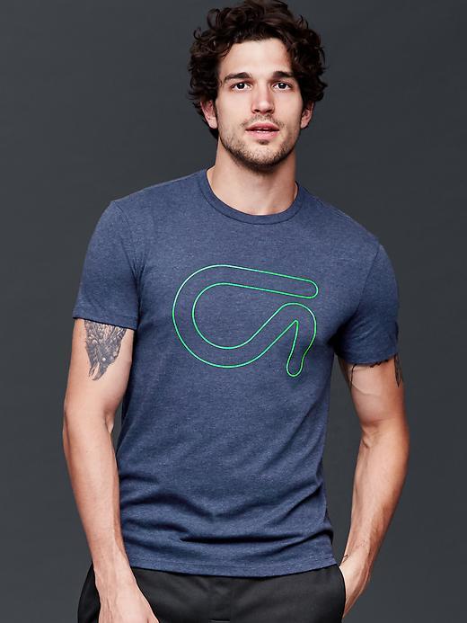 Gap Men Gdry Outline G T Shirt - Navy Heather