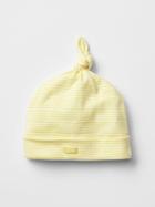 Gap Stripe Knot Hat - Lemon Drop Yellow