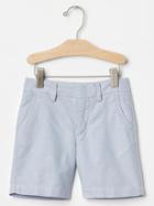 Gap Oxford Flat Front Shorts - Cabana Blue 602