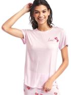 Gap Women Mix And Match Short Sleeve Sleep Shirt - Light Sugar Plum
