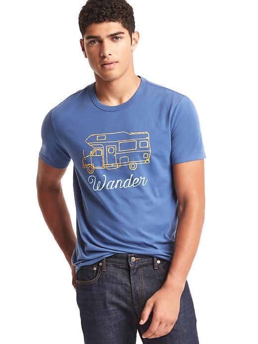 Gap Men Urban Escape Crew Tee - Chrome Blue