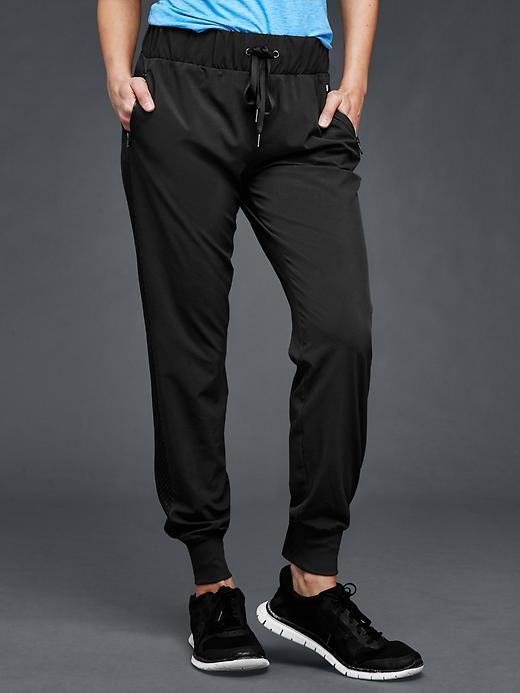Gap Mesh Panel Studio Pants - True Black