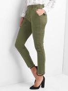 Gap Women High Rise Skinny Ankle Utility Chinos - Army Jacket Green