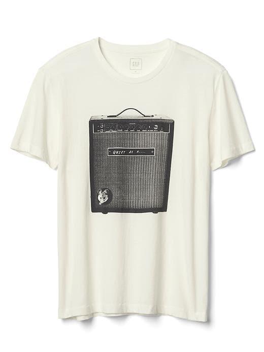 Gap Men Amp And Mouse Abstract Graphic Tee - New Off White