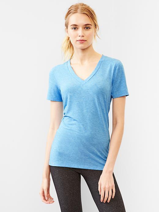 Gap Women Gapfit Breathe V Neck T - Air Stream Blue