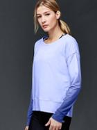Gap Women Gaptfit Breathe Print Sweatshirt - Pale Periwinkle