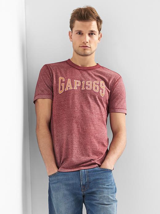 Gap Men Logo Burnout Tee - Japanese Maple