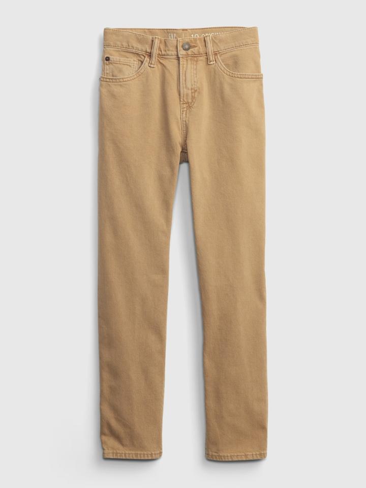 Kids Original Fit Khaki Jeans With Washwell