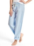Gap Women Print Sleep Pants - Dot Stripe Blue
