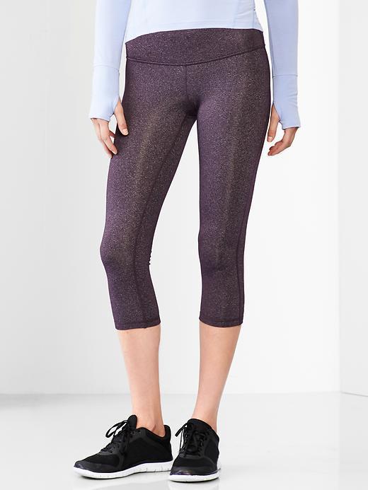 Gap Women Gapfit Gfast Heathered Capris - New Vineyard