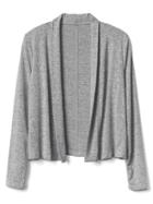 Gap Women Softspun Knit Open Front Cardigan - Light Grey Marle