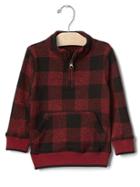 Gap Marled Fleece Mockneck Sweater - Modern Red