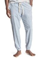 Gap Men Stripe Slub Pj Joggers - Light Blue Pinstripe