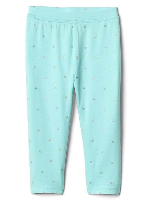 Gap Print Stretch Jersey Capris - Ballerina Blue