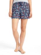 Gap Women Piping Sleep Shorts - Paris Paisley Blue