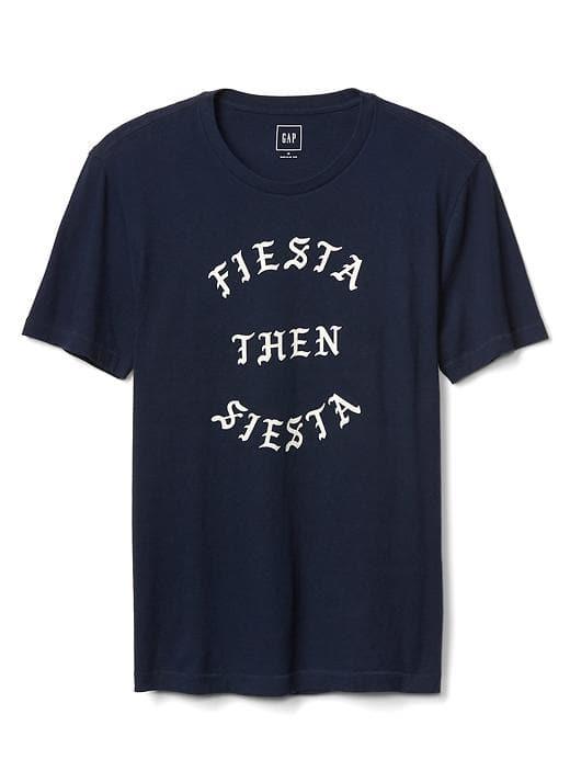 Gap Men Graphic Crewneck Tee - Fiesta Then Siesta