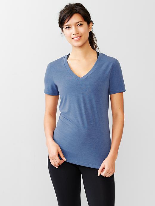 Gap Women Gapfit Breathe V Neck T - Chrome Blue