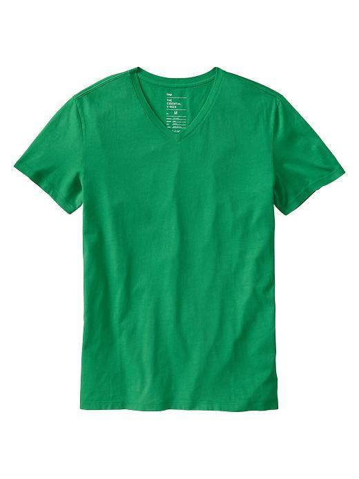 Gap Essential V Neck T - New Kelly Green