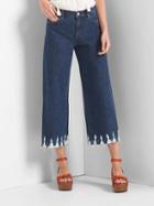 Gap Women High Rise Wide Leg Shibori Jeans - Dark Indigo