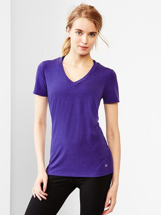 Gap Women Gapfit Breathe V Neck T - Purple Paradise 654