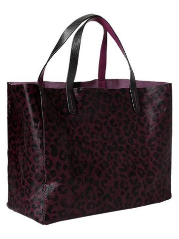 Gap Animal Print Calf Hair Tote - Beach Plum