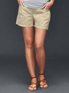 Gap Demi Panel Twill Summer Shorts - Iconic Khaki