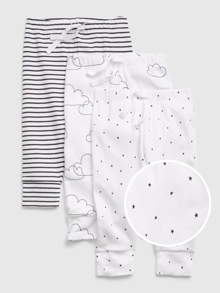 Baby 100% Organic Cotton First Favorite Pull-on Pants (3-pack)