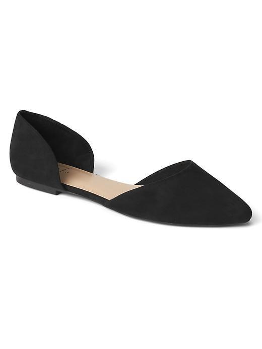 Gap Women Faux Suede D'orsay Flats - True Black