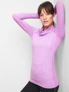 Gap Stripe Mockneck Raglan Pullover - Pink