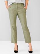 Gap Women Tailored Crop Pants - Mesculen Green