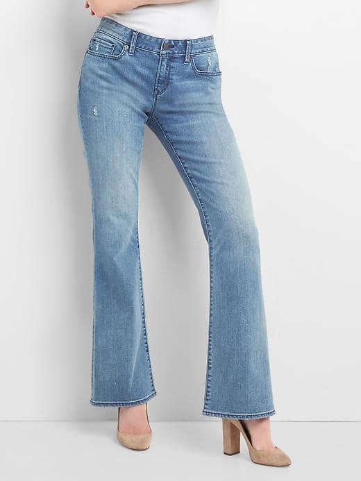 Gap Women Mid Rise Long & Lean Jeans - Dark Indigo
