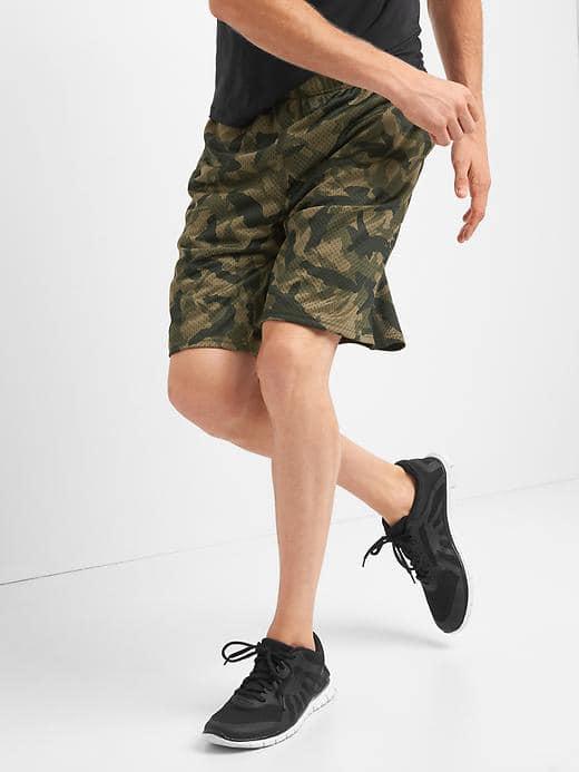 Gap Men Gapfit Backcourt Shorts 10 - Green Camo