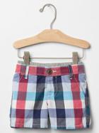 Gap Bold Plaid Pull On Shorts - Holly Berry