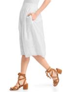 Gap Women Eyelet Midi Skirt - Optic White