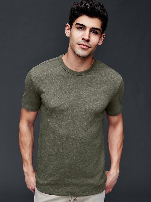 Gap Men Heathered T Shirt - Olive Heather