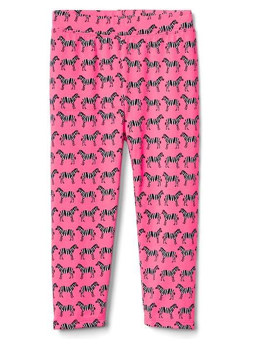 Gap Print Stretch Jersey Capris - Zebra