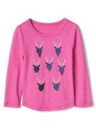Gap Embellished Graphic Slub Tee - Sugar Plum Neon 162125