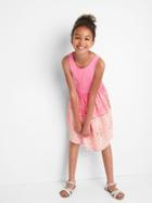 Gap Print Skirt Tank Dress - Neon Impulsive Pink