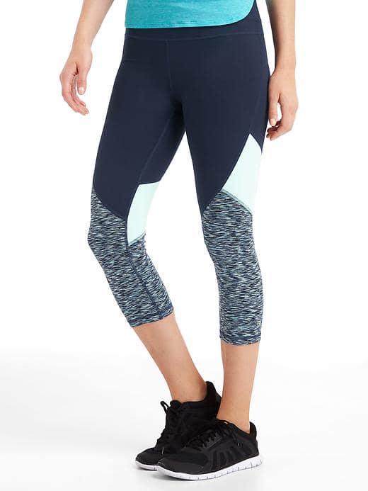 Gap Women Gapfit Blackout Gfast Colorblock High Rise Capris - True Indigo