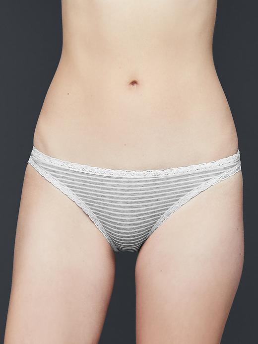 Gap Women Skinny Bikini - Railrd Stp Hthr Grey