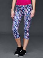 Gap Women Gfast Print Capris - Geo Ikat Plum