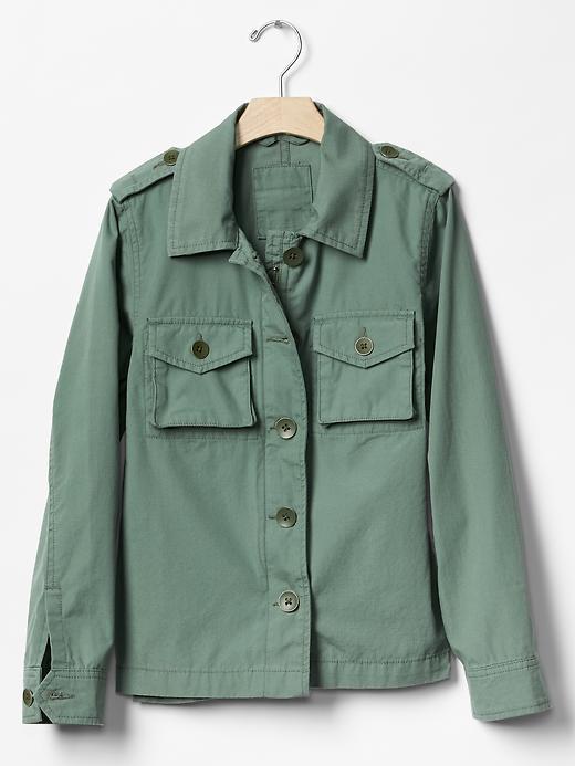 Gap Canvas Shirt Jacket - Twig