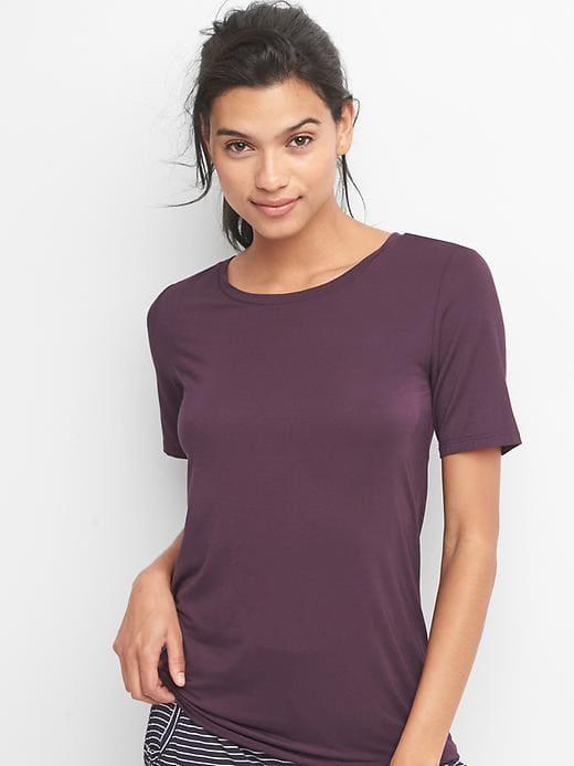 Gap Pure Body Modal Short Sleeve Tee - Rich Wine