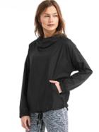 Gap Women Ripstop Oversize Hoodie - Black